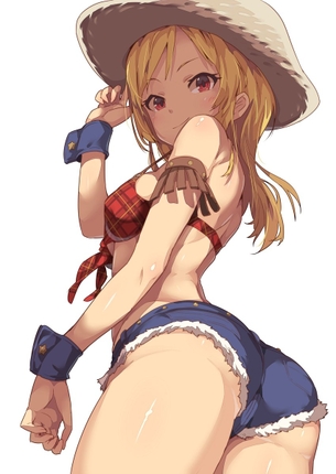 【二次】美脚や美尻に自信のある女の子にしか許されないショートパンツ姿のエロ画像