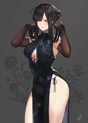 【2次】黒髪美人な女の子のエロ画像その5