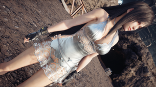 【画像】FF7リメイク、ティファのエロMOD衣装が下品でエッチすぎる