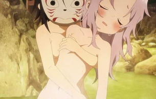 アニメ『くノ一ツバキの胸の内』6話で女の子の貧乳おっぱい丸見えエロ入浴シーンなど！