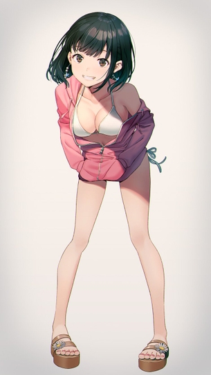 【２次】おっぱいの谷間が素敵な女の子のエロ画像その５６