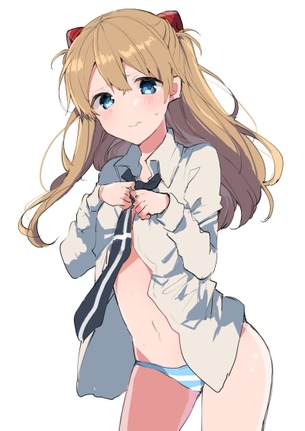 【２次】縞パン美少女のエロ画像その８