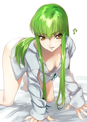 【２次】緑色の髪の女の子のエロ画像その１１