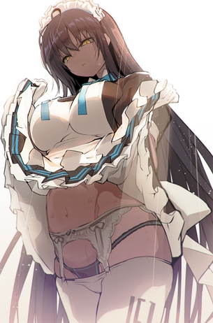 【２次】スカートをたくし上げてる女の子のエロ画像その２４