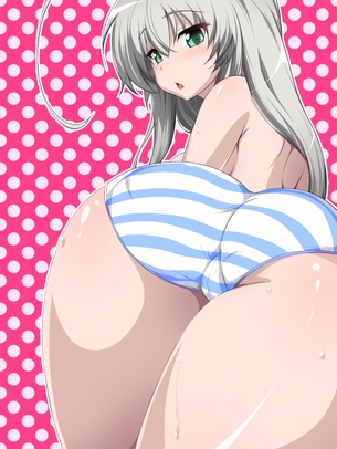 いろいろあざといんだけどそれがいい！シマシマおぱんつが丸見え少女の二次元エロ画像