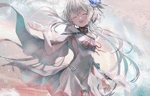 Key最新作『終のステラ』えっちなほぼ布だけの服で横から丸見えなエロ衣装の女の子！