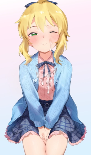 【二次】服の上から精液をぶっかけて汚してるエロ画像が抜ける