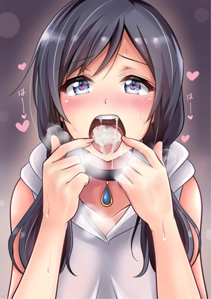 【雛鳥みたいだね】口内に出されたザーメンをこっちに見せてる二次エロ画像