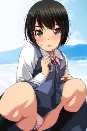 【２次】制服姿の美少女エロ画像その３４
