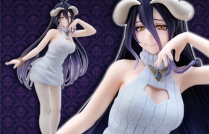 『オーバーロード』アルベドのおっぱいの谷間が見える穴のエロニットワンピースのフィギュア