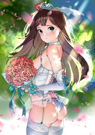 【ガーターベルト】誘ってる感じがエロいガーターベルトが見えてる美少女画像 その5