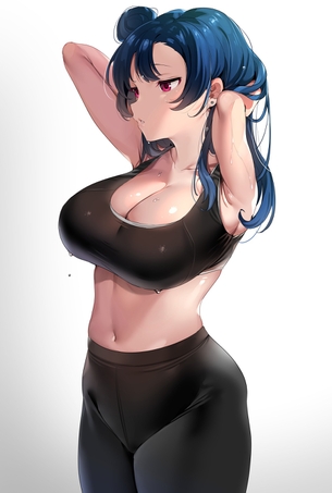 【２次】スポーツブラを着用した女の子のエロ画像その６