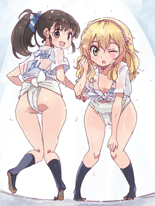 濡れ透けの虹エロ画像