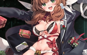 『ドールズフロントライン』女の子たちのエロいおっぱい丸見えサンタでエロ水着のエロ衣装！