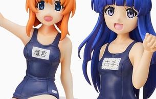 『ひぐらしのなく頃に』竜宮レナと古手梨花のエロいスク水姿のエロプライズフィギュア！