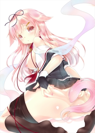 快楽に堕ちそうになってるアヘ顔の夕立抜けるエロ画像！【艦隊これくしょん】
