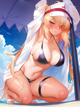 【２次】汗がでてる女の子のエロ画像その３３