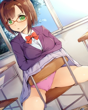 【２次】学校の教室シチュの美少女エロ画像