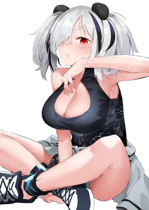 【夏いぜ！】手で汗を拭う女子達の二次エロ画像