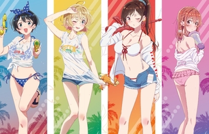 『彼女、お借りします』女の子たちのエロいスケスケTシャツでエロ水着姿のエログッズ！