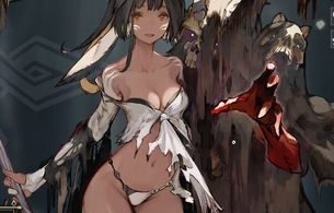 『シン・クロニクル』ほとんど全部丸見えみたいなエロいほぼ下着姿のエロ衣装の女の子！