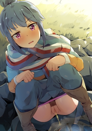 誰もいないよね・・・？青空の下で野ションしてる女の子　その９