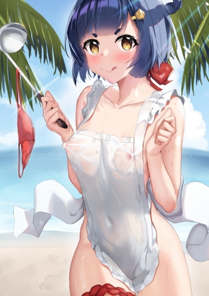 【２次】裸エプロンの女の子のエロ画像その７