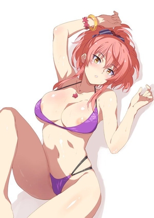 ち、乳首が！！なんかポロっと乳首がブラジャーから見えちゃってるラッキー二次元エロ画像