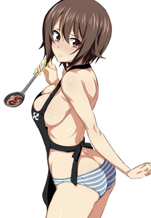 【縞パン】私にはこのくらいパンチラ二次元エロ画像がちょうどいいのかもしれない・・・
