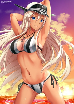 【エロ画像】艦隊これくしょんのエロコスプレの参考にしたくなるビスマルクのキャラクター画像