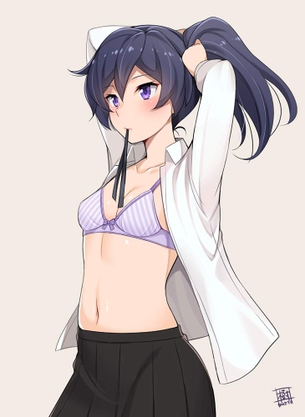 【ムネタイラさん】貧乳女子とムラサキ色のブラジャーの二次エロ画像