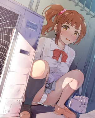 【臭そう】パンツ丸見えでしゃがむＪＫ達のエロ画像