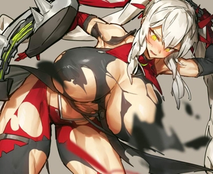 【青年漫画的表現】戦いで服が破れ大事な部分が見えてる二次エロ画像