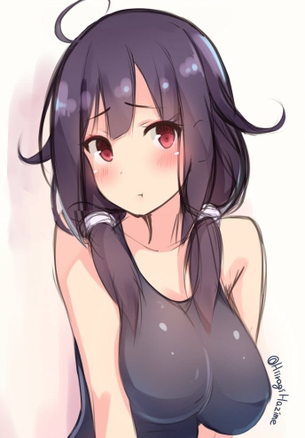 冬でもシコリティが高いスク水少女の二次元エロ画像