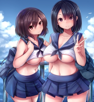 【2次】ぷるんぷるんの 下乳 二次エロ画像  その5【下乳】