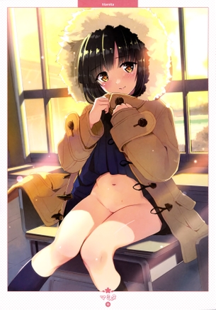 【2次】スカートを たくし上げ て恥部やおパンツを晒しちゃってる女の子の二次エロ画像 その3【たくし上げ】