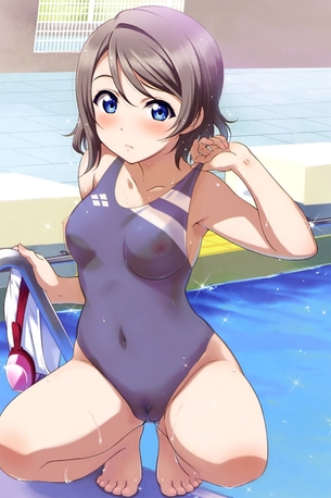 【スケコラ】アニメヒロインの服や水着が透けて見えちゃってるエロコラ画像【透視コラ】