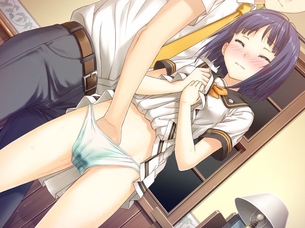 【二次・ZIP】パンツの中に手を入れてオナニー・手マンの美少女エロ画像