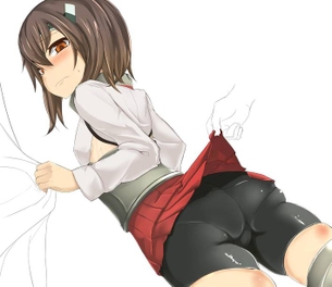 【二次エロ】スパッツが下半身にピッチリと密着しちゃってる女の子