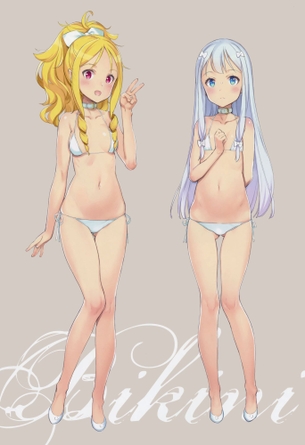 【二次・ZIP】突っついてみたい虹美少女の前から見えるお尻の画像