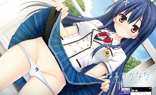 【二次】スカートたくしあげてパンツ丸見え二次エロ画像