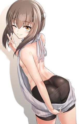 【2次】パンティラインが衣服越しに浮き出ちゃってる女の子の二次エロ画像 その2【パンティライン】