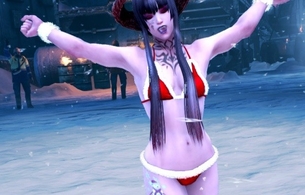 『鉄拳7』無料アップデートでおっぱい丸見えのエロいビキニサンタなどエロい追加衣装など