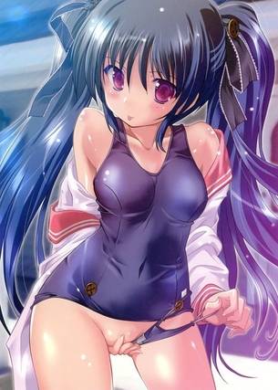 【二次・水着】ぴちっとした感じが興奮する、スクール水着の美少女画像 その1