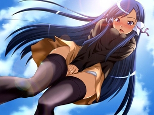 パンツ見せつけてる二次元少女画像