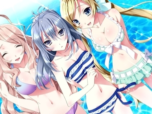 【二次・水着】露出した素肌がたまらん・・・！ ビキニ装備の美少女画像 part1