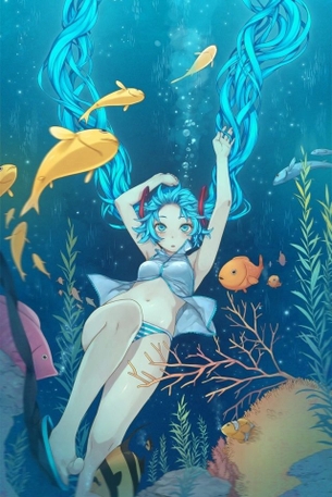 【二次・水着】夏の爽やかさを感じる、ビキニ美少女のエロ画像 part1