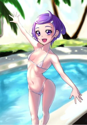 【二次・水着】ちょっ、そんな小さい水着来たらいろんなとこ見えちゃうよ！ ・・・マイクロビキニ等の美少女画像 その1