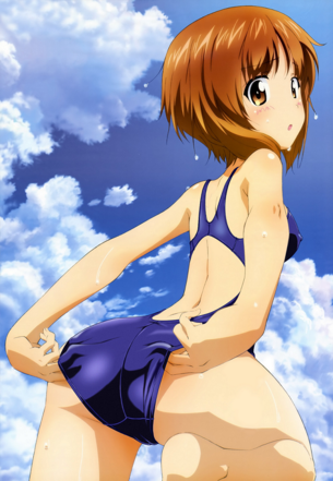【二次・水着】ぴっちぴちでエロカワイイ！！ 競泳水着の美少女画像 part4