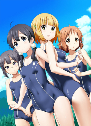 【二次・水着】お尻とか太もものラインが超絶エロい、スクール水着のエロ画像 その3